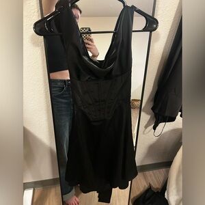 Urban Outfitters Helena Satin Corset Mini Dress